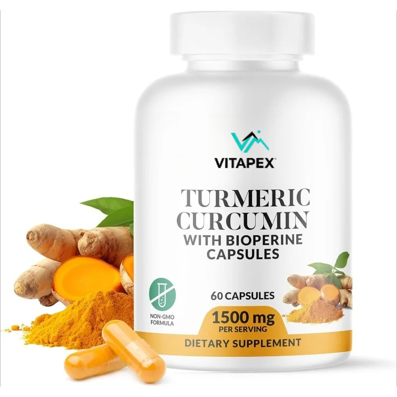 Turmeric Curcumin Capsule - Cúrcuma, Curcumina y BioPerine 1500mg -