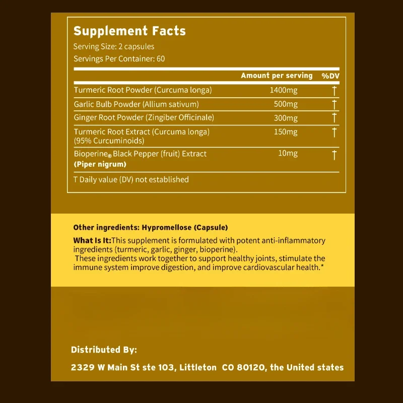 Suplemento 4 en 1 de cúrcuma y - Turmeric Curcumin Capsule reseña y precio