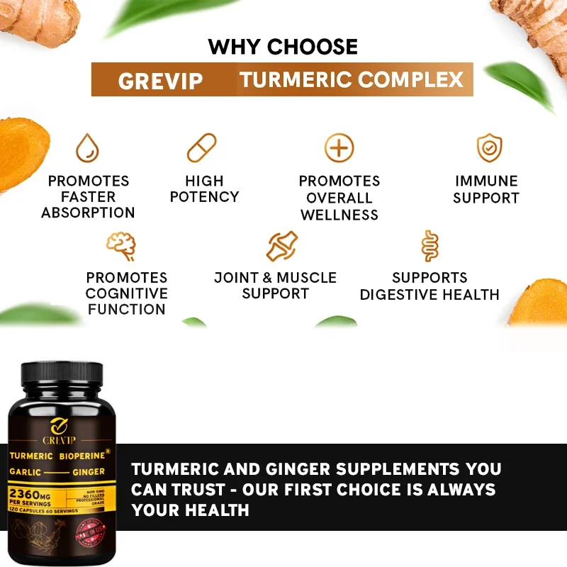 Suplemento 4 en 1 de cúrcuma y - Turmeric Curcumin Capsule reseña y precio