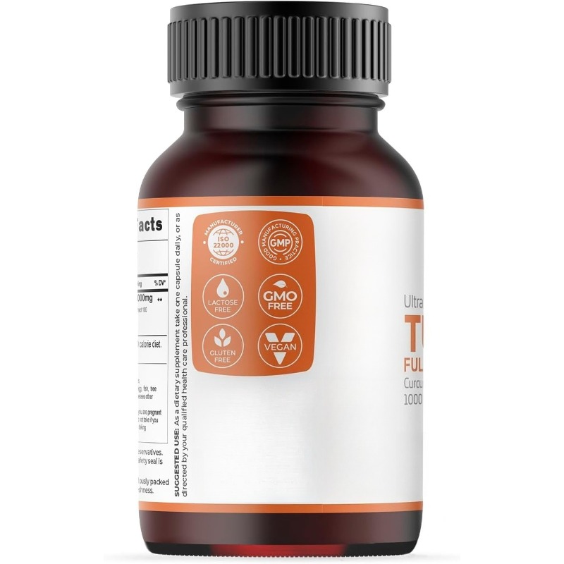 Cápsulas de Cúrcuma 1000mg con - Turmeric Curcumin Capsule reseña y precio