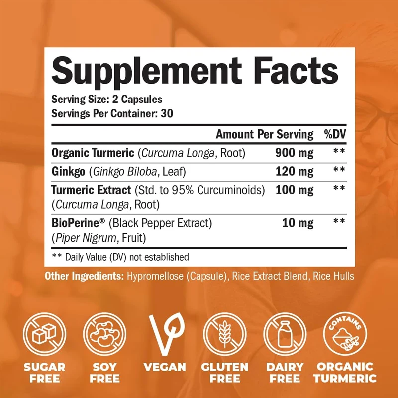 Suplemento de curcumina de cúr - Turmeric Curcumin Capsule reseña y precio