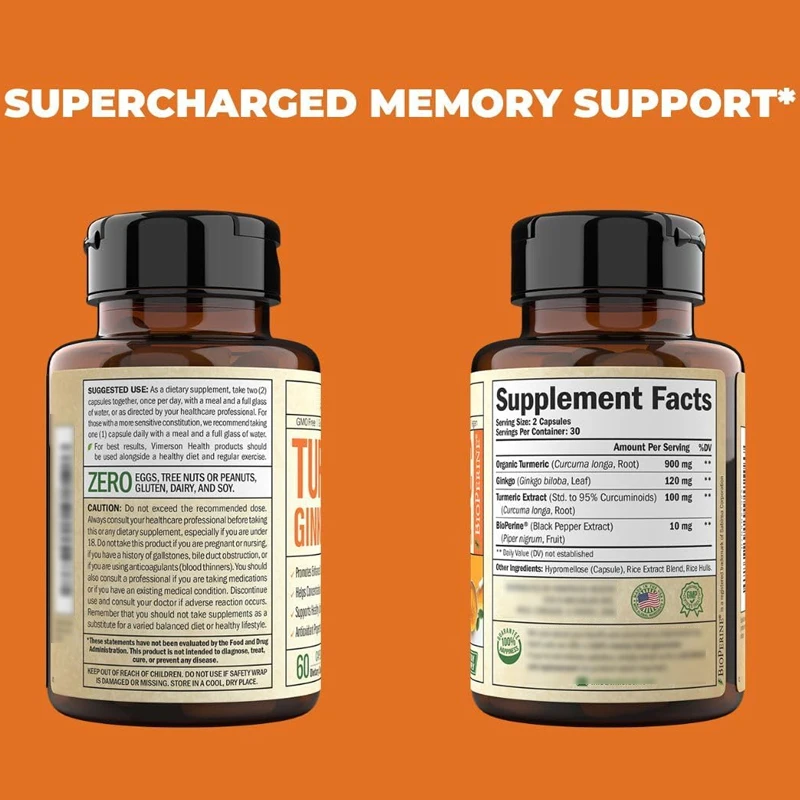Suplemento de curcumina de cúr - Turmeric Curcumin Capsule reseña y precio