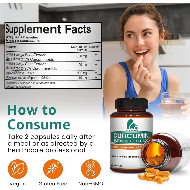 Nutrition Curcumina Suplemento - Turmeric Curcumin Capsule reseña y precio
