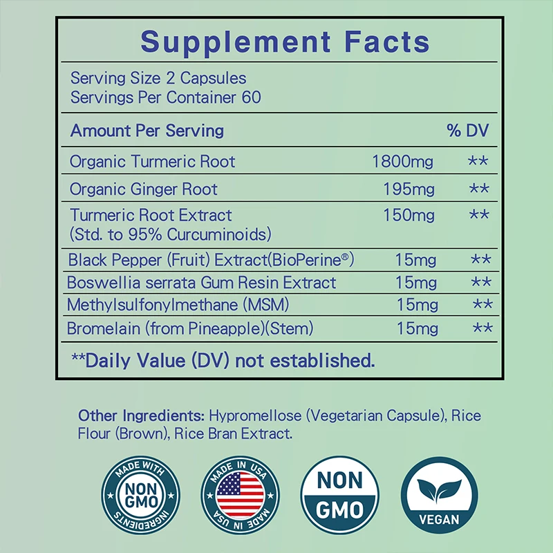 Curcumina de cúrcuma + raíz de - Turmeric Curcumin Capsule reseña y precio