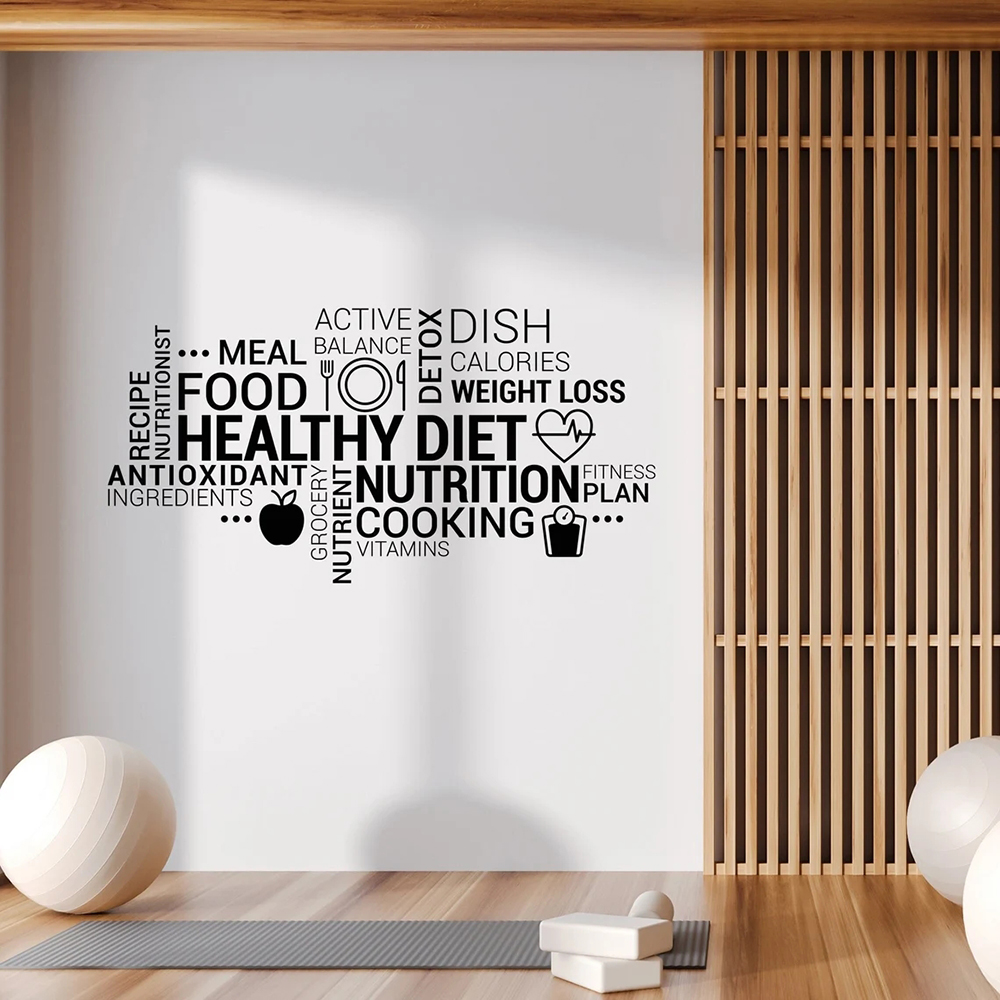 Calcomanía de vinilo inspirado - Nutrition Fitness And Health reseña y precio